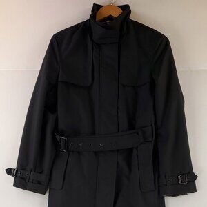 Burberry Coat Trench Tess Black Womens L Size 10